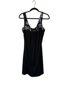 Jonathan Martin women’s wide strap, short, black, sequin party dress 10